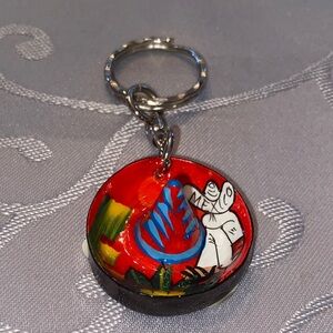 Colorful Hand-Painted Keychain